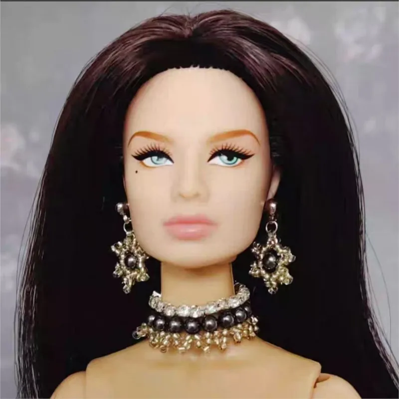 Neue 30CM Supermodel Puppe Dress Up Luxus Halskette Ohrringe Serie Zubehör Für FR BJD Puppe Handgemachten Schmuck 1/6 puppe Dekor