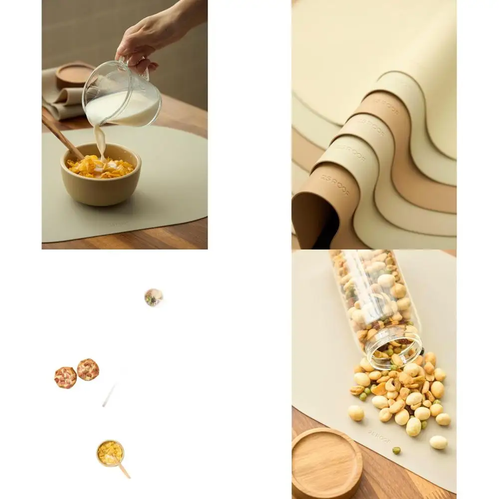 

Термостойкие, водонепроницаемые силиконовые подставки под тарелки, набор из 4 штук — нескользящие, легко моются, с текстурой премиум-класса для элегантной сервировки стола