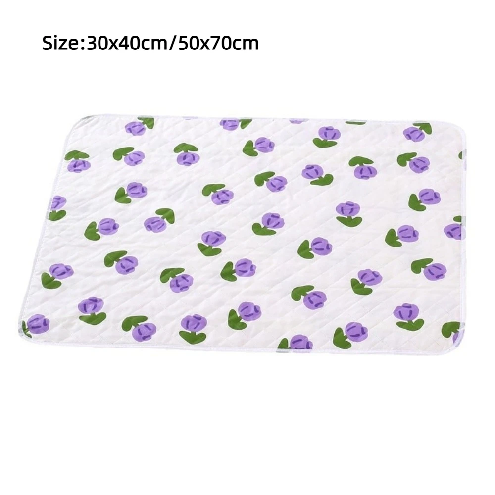 Estera de pañales de dibujos animados suave e impermeable, antideslizante, transpirable, almohadillas para dormir para bebés, cama lavable debajo de la almohadilla para niños