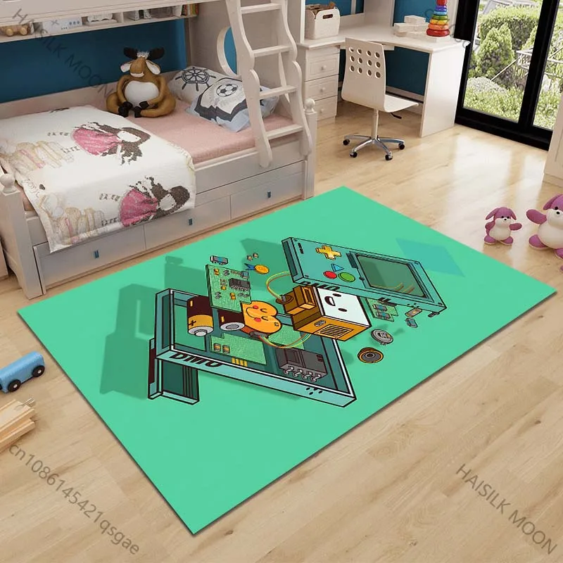 Vintage handheld console disassembled Carpet for Living Room Bedroom Sofa Home Decor Rus Non-slip Floor Mat Luxury Gift