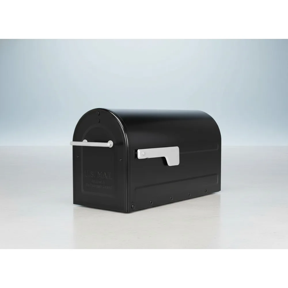 

Large Black Post Mount Mailbox for Home, Durable Weatherproof Outdoor Mailbox with Lock, Easy Installation
