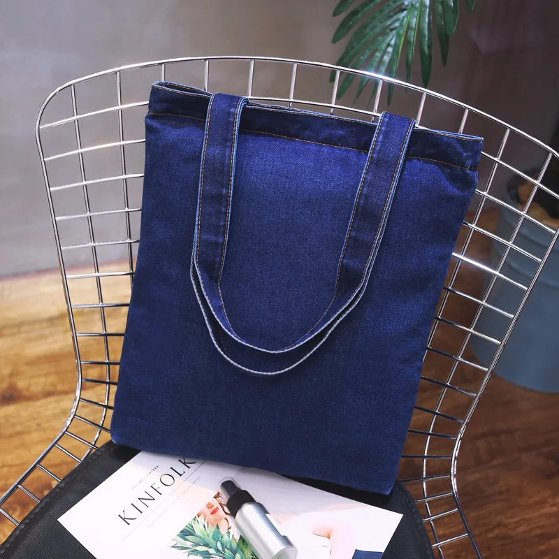 Sac à Main en Toile Denim pour Femme, Grande Capacité, Décontracté, Sauvage, Shopping, Nouvelle Mode 2023