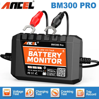 ANCEL BM300 Pro 6V/24V/12V Battery Tester Bluetooth Battery Monitor SOC Battery Health Analyzer Tool Charging Cranking System