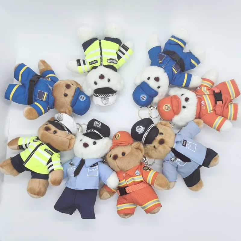 봉제 장난감 판타지 경찰관 소방관 BSR 교통 경찰 펜던트 가방 액세서리, 키체인 가방, 자동차 펜던트, 발렌타인 데이 선물
