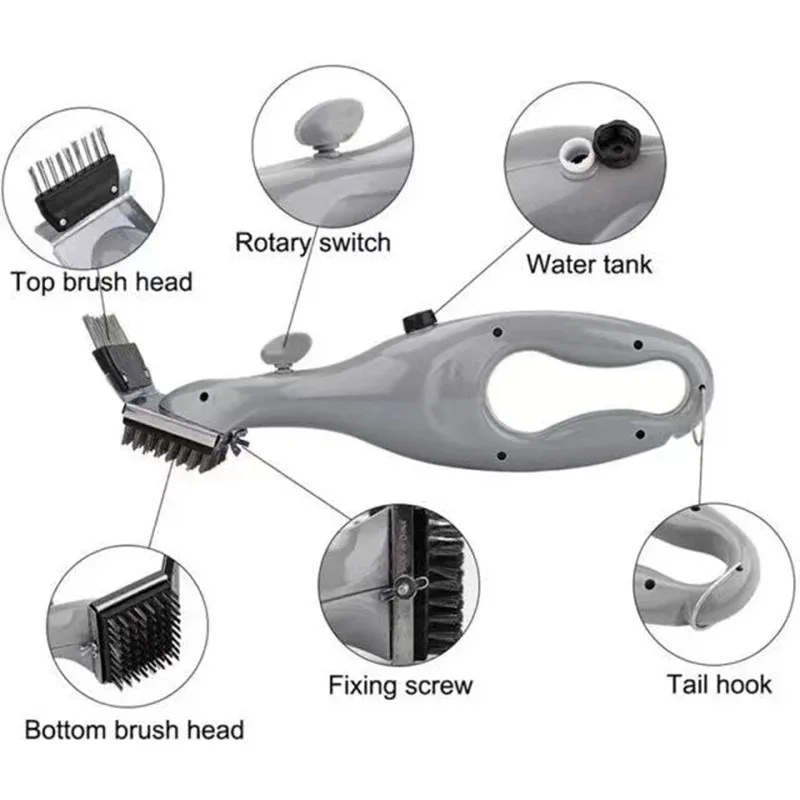 Barbecue Grill Steam Cleaning Brushes BBQ Water Spray Cleaner Brush Grill Accessories Cooking Kitchen Tool Outdoor Grill Brush