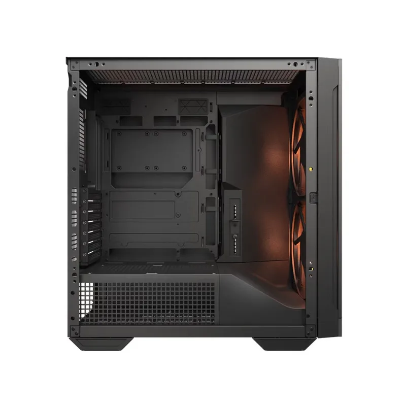 Full tower desktop glass side through the chassis, support ATX main board back plug support 360 water cooling, black