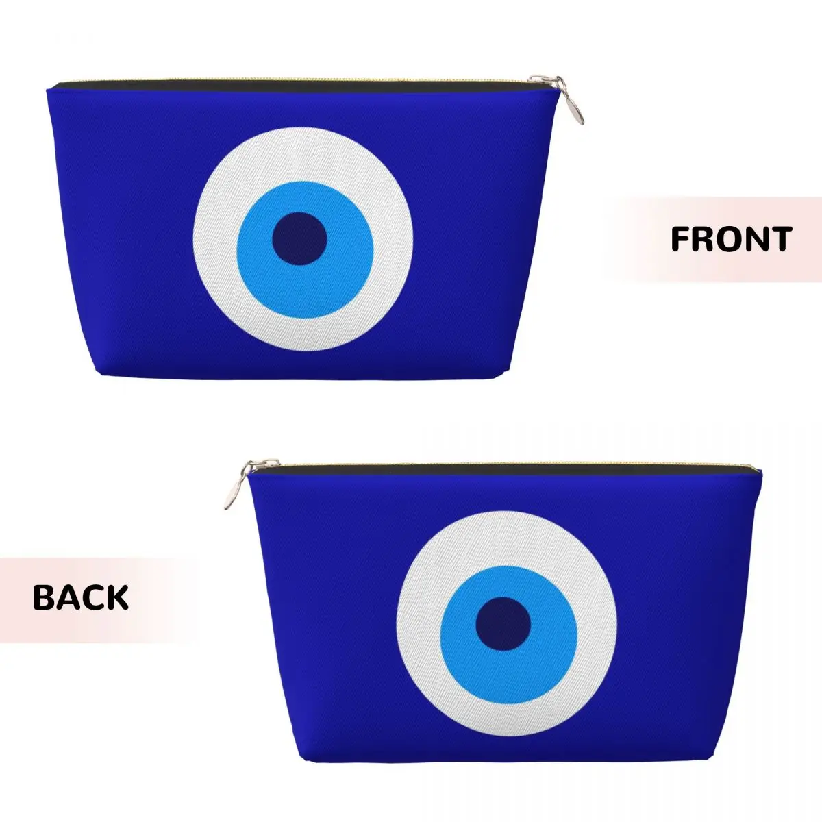 Custom Travel Nazar Evil Eye Protection Symbol Toiletry Bag Portable Amulet Turkish Makeup Cosmetic Beauty Storage Dopp Kit Case