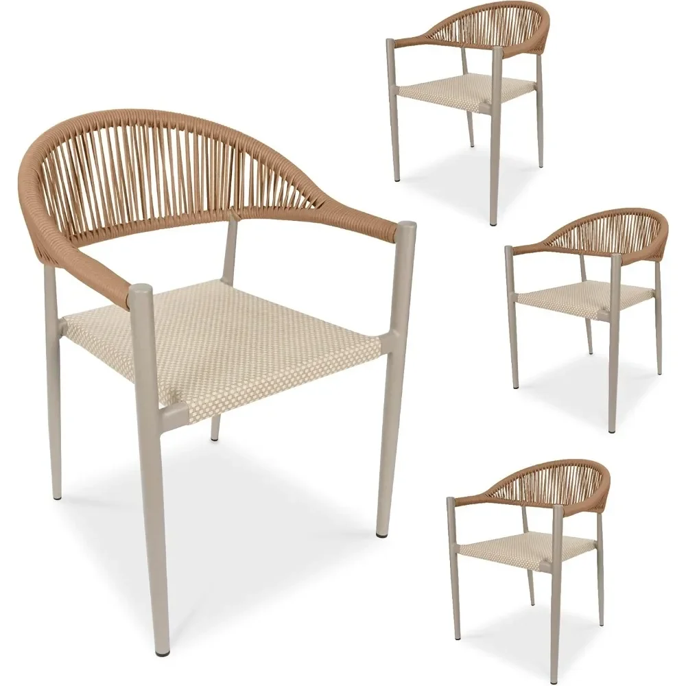 

Patio Chairs Set of 4 Outdoor Stackable Dining Chairs for All Weather,Breathable Textilene Garden Outdoor Furniture for Backyard