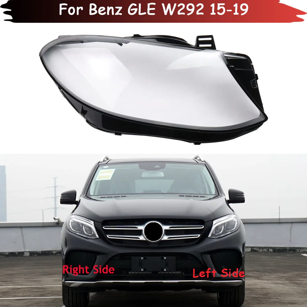 

Car Front Headlamp Caps For Benz GLE W292 GLE300 GLE400 GLE450 2015-2019 Glass Headlight Cover Auto Lampshade Lamp Lens Shell