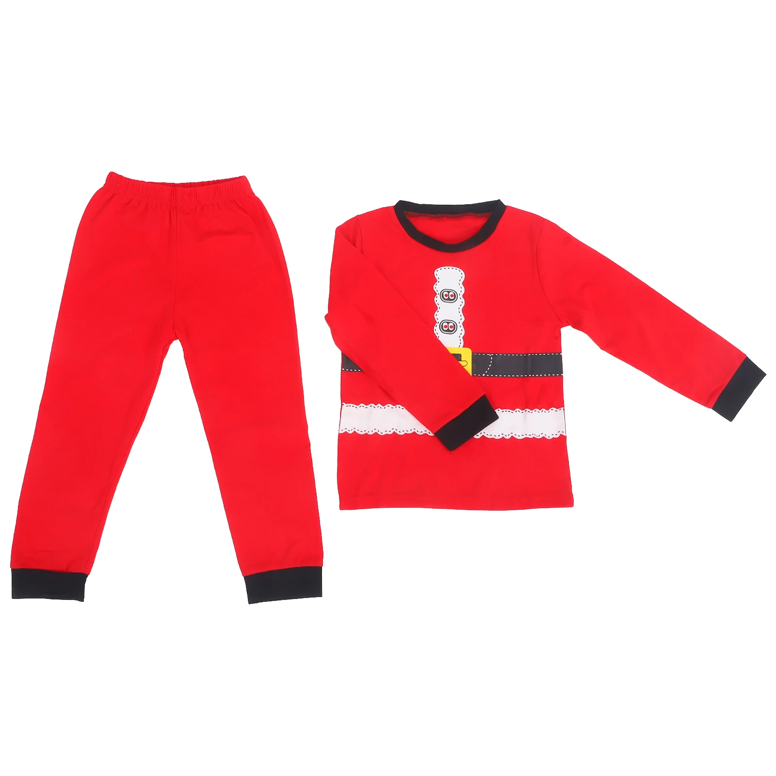 

1Set Xmas Santa Claus Sleepwear for Kids Autumn Costume Size 120 Soft Breathable Christmas Pajamas Kids Cosplay Sleepwear Party
