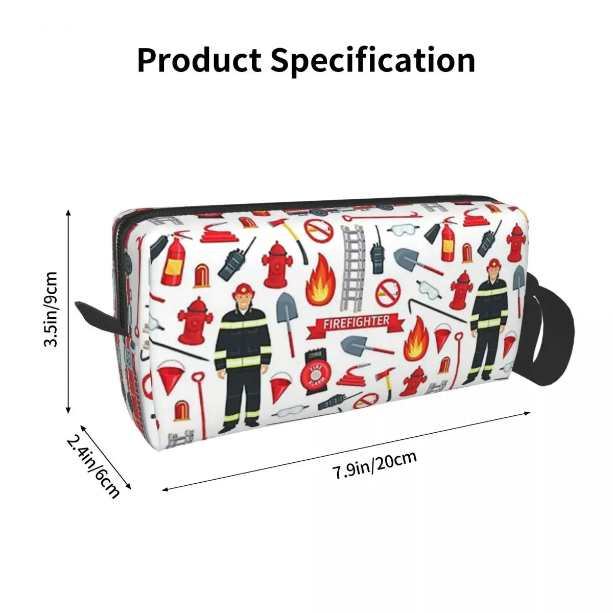 Fireman Fire Rescue Firefighter Pencil Cases Large Storage Pen Bags Pen Box Pencil Pouch For Boys Girls Students Makeup Bag