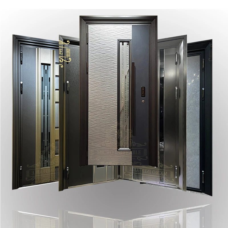 Steel Doors Customized Size Entrance luxurious royal design external metal steel safety high quality