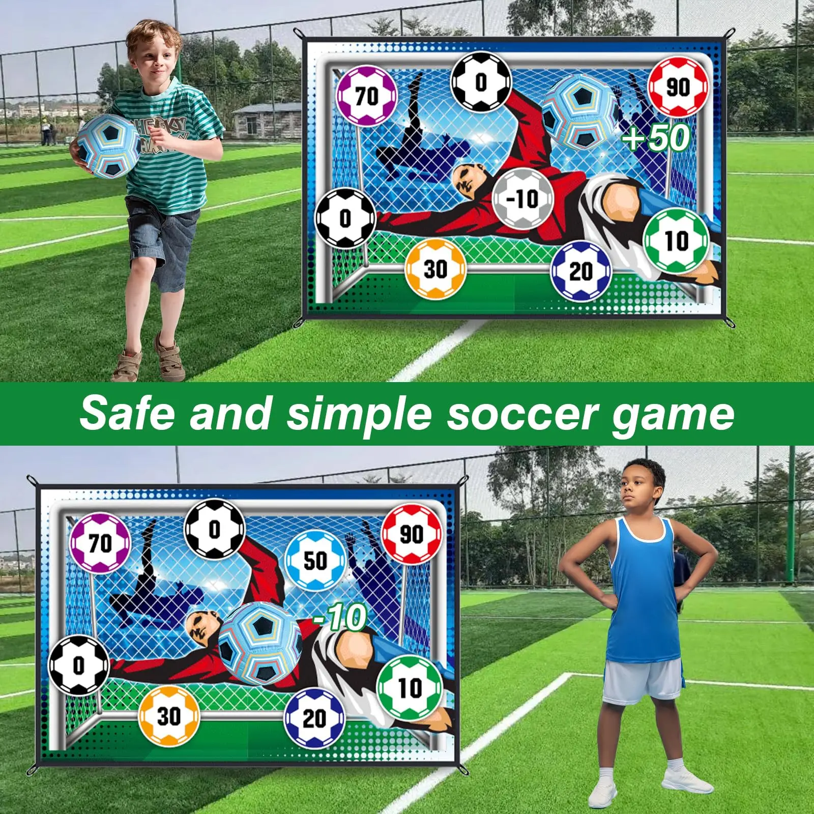 Set di tappetini per giochi di calcio da 150CM giocattoli da calcio per interni all\'aperto Multiplayer giochi di calcio competitivi per bambini