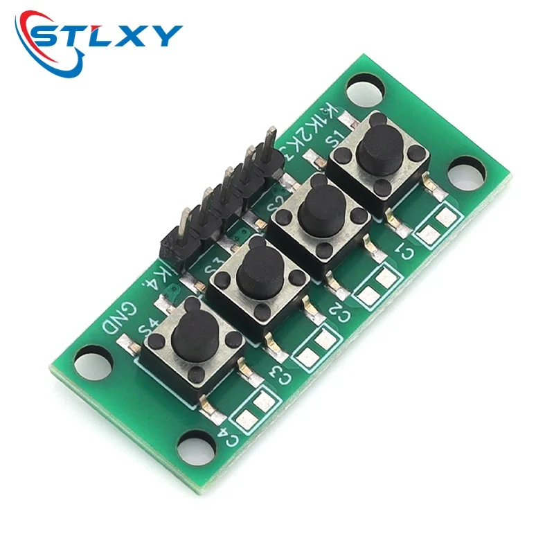 4 Independent Keys Keyboard Module 1x4 Button Panel For Arduino Student Course Design Graduation Project Experiment