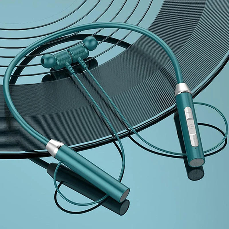 سماعات بلوتوث لاسلكية للرقبة TWS 9D سماعة رأس ستيريو محيطة مغناطيسية رياضية بشريط حول الرقبة سماعات أذن معلقة مع ميكروفون