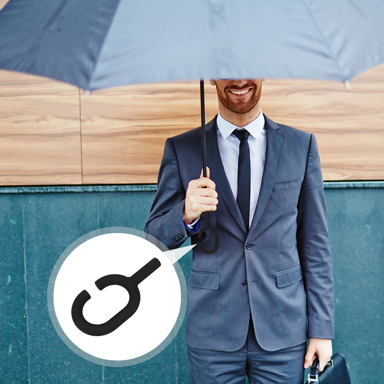 

Comfortable Grip Umbrella Replacement Handle Curved Easy Install for Foldable Rain Umbrellas Daily Use Replacement