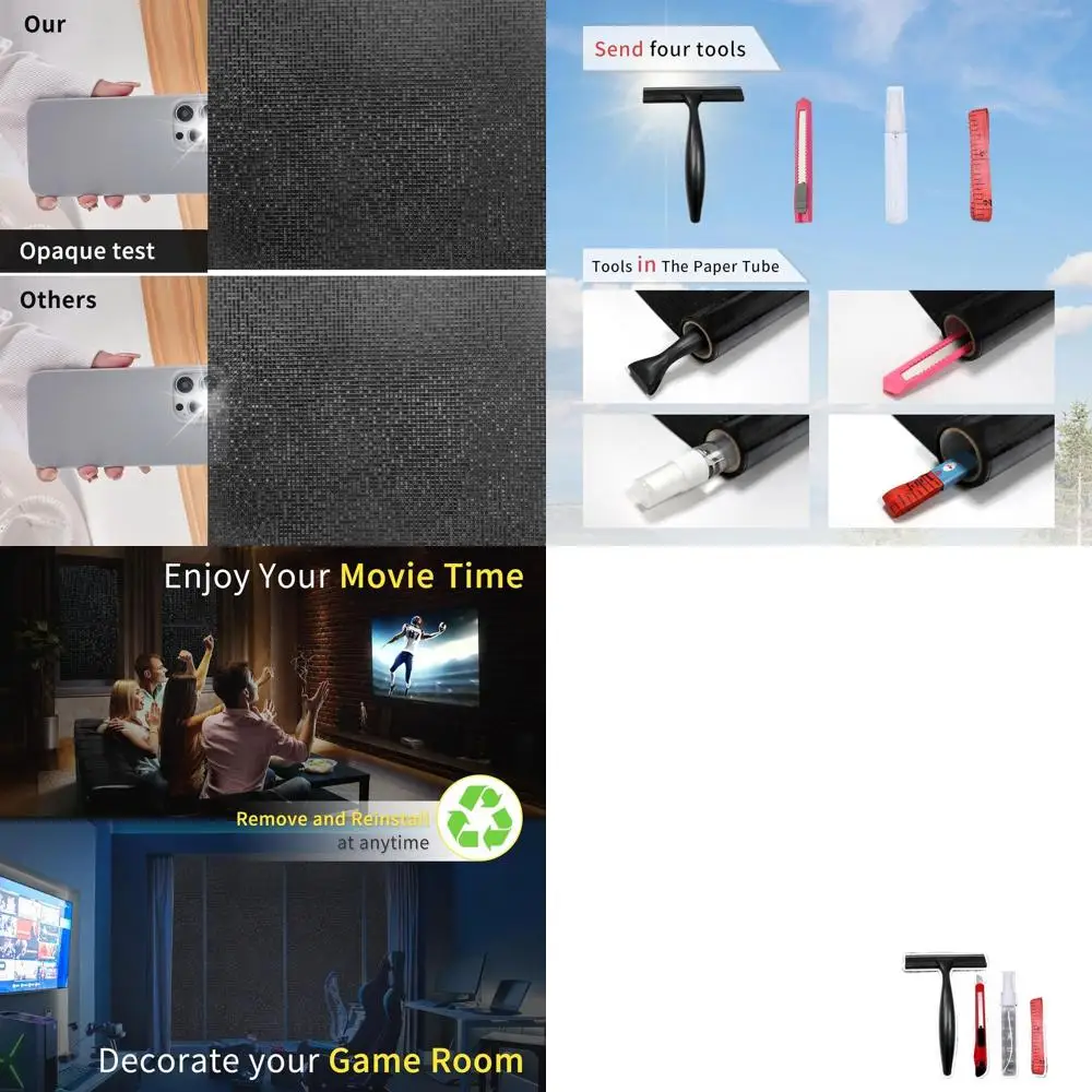 

Пленка для окон с защитой от УФ-излучения и функцией конфиденциальности для дома и ванной комнаты, статическая, 29,5 x 196,8, мозаичная черная