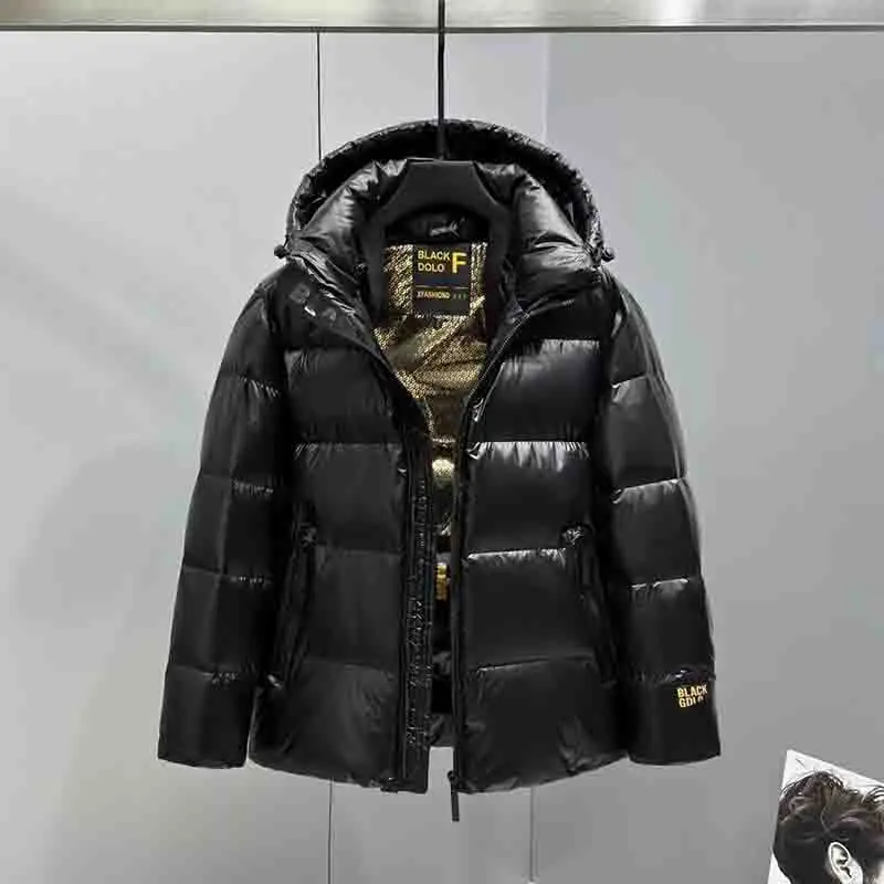 2025 new Down Jacket Men's mid length couple Black Gold White Duck Down Jacket Thickened Knee Length Winter Jacket Womwen Trend