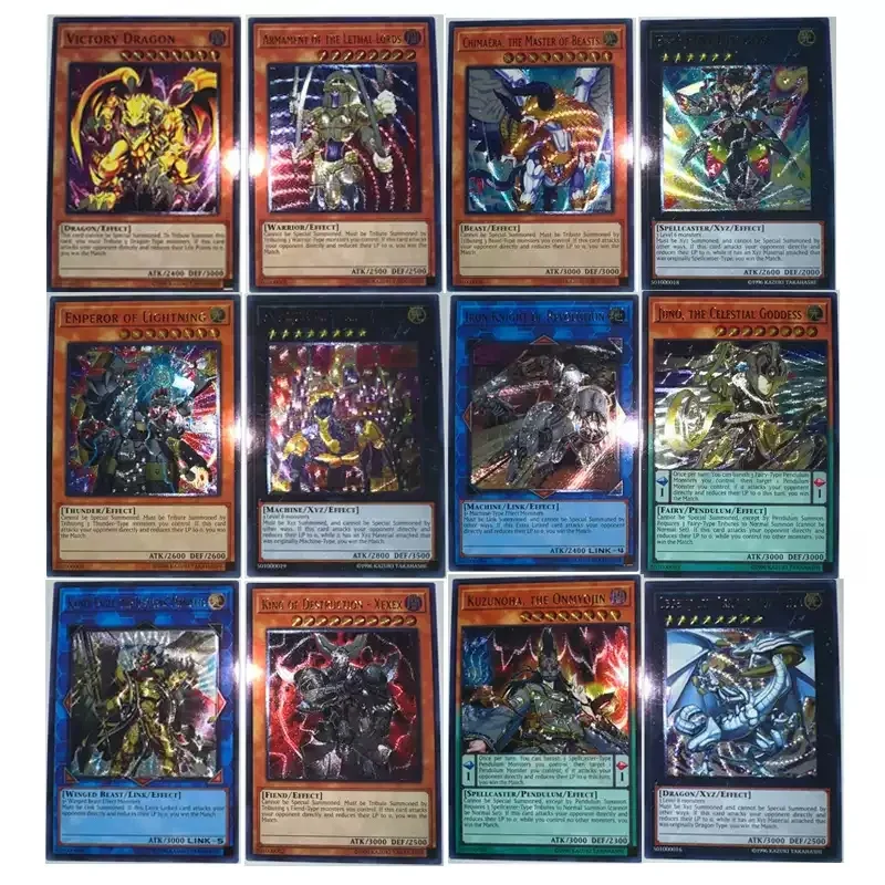 53Pcs/ Set Yu-Gi-Oh! Self Made Coarse Flash The Sixth Bullet UTR Black Magician Red-Eyes DIY Collectible Card