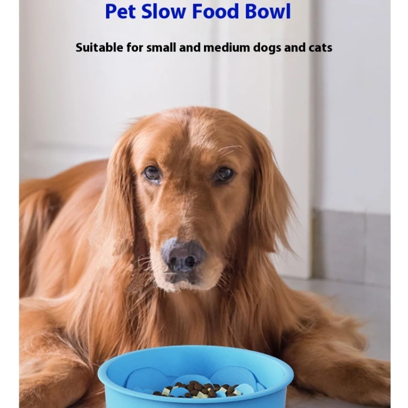 

Rose-Shaped Slow Feeder Bowl - Non-Slip Silicone Anti-Choking Pet Dish with Suction Cup for Dogs/Cats