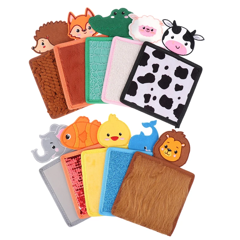 Sensory Mats Animal Theme Mini Sensory Tiles Assorted Textured Sensory Walls Panel For Autistic Boys Girls Sensory Disorder Toys