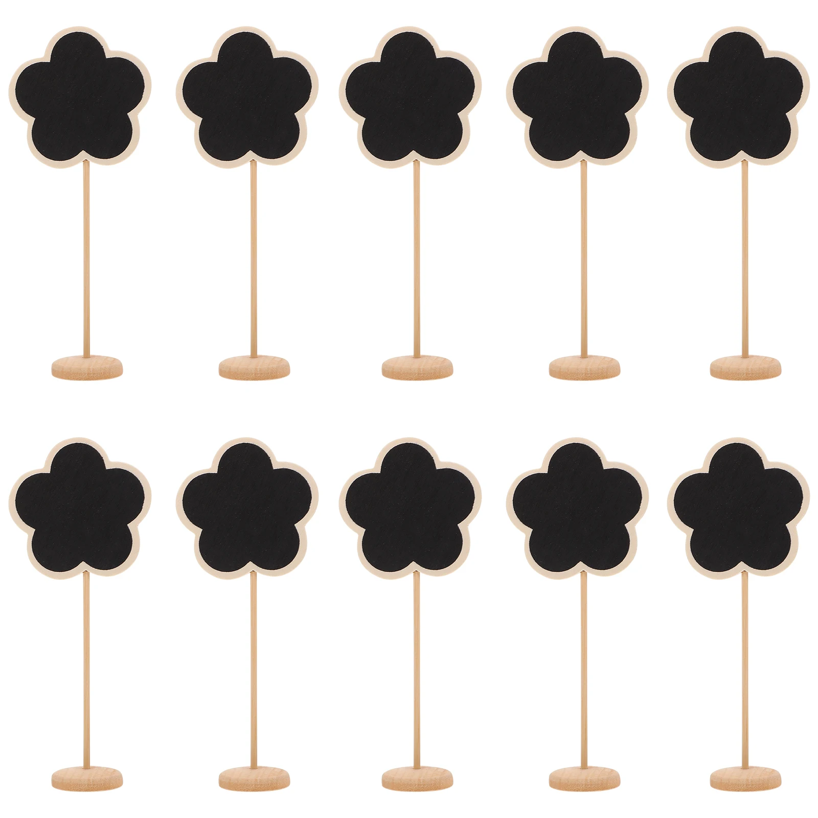

10 Pcs The Sign Decorations Chalkboard Toppers Wood Botanical Food Signs for Buffet
