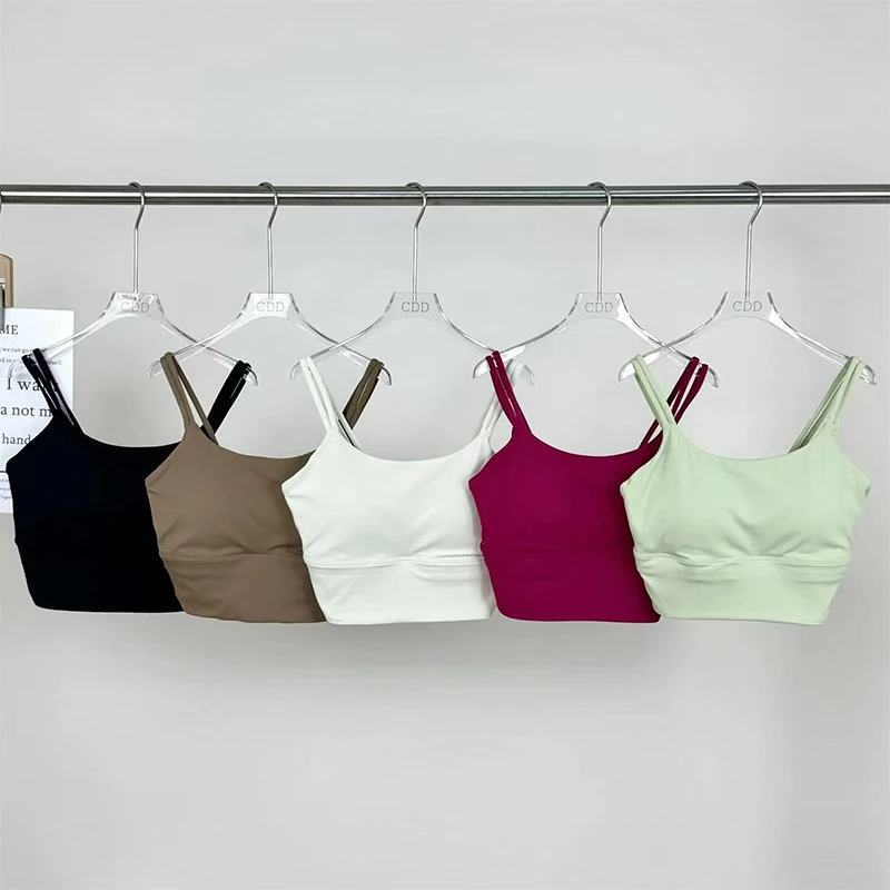 حمالة صدر رياضية نسائية مقاومة للصدمات، تجمع ظهر جميل مع أشرطة كتف لملابس اللياقة البدنية النشطة لجميع المواسم