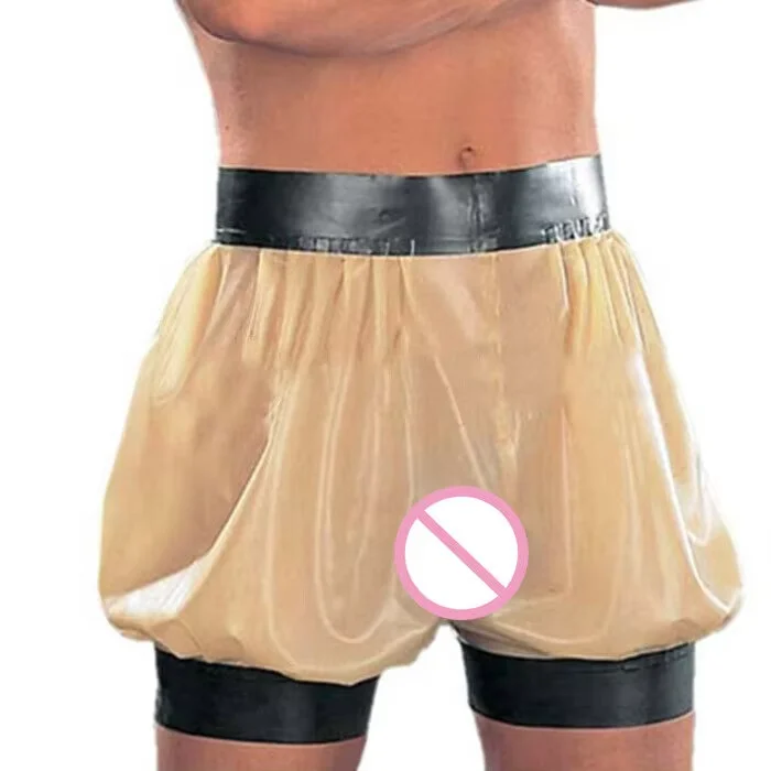 

Rubber Shorts Latex Club Party Boxer Fetish Transparent Pants Unisex Loosen Shorts Latex Fetish Rubber Boxer Underpants