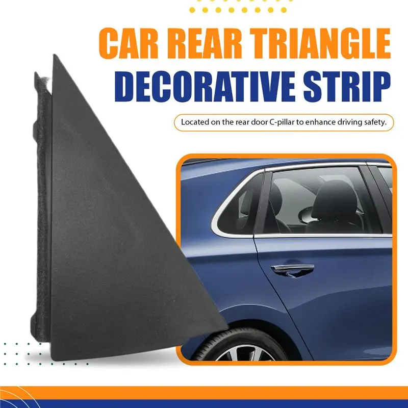 A13F-Car Left & Right Rear Door Delta Molding For I30 Sedan 2008-2011 83830-2L000 83840-2L000 Replacement