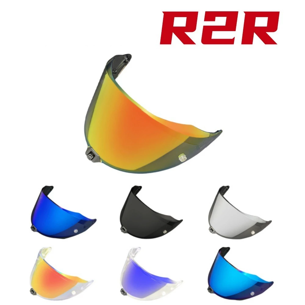 Full‑Face Helmet Visor for R2R R2RPro Electroplated Mirrored Resistant Replacement Face Shield Motorcycle Riding Accessories