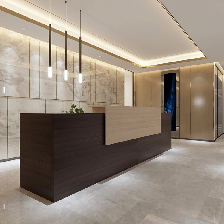 مكتب استقبال حديث بلونين قابل للتعديل مكتب تسجيل المدفوعات النقدية استقبال الفندق #2