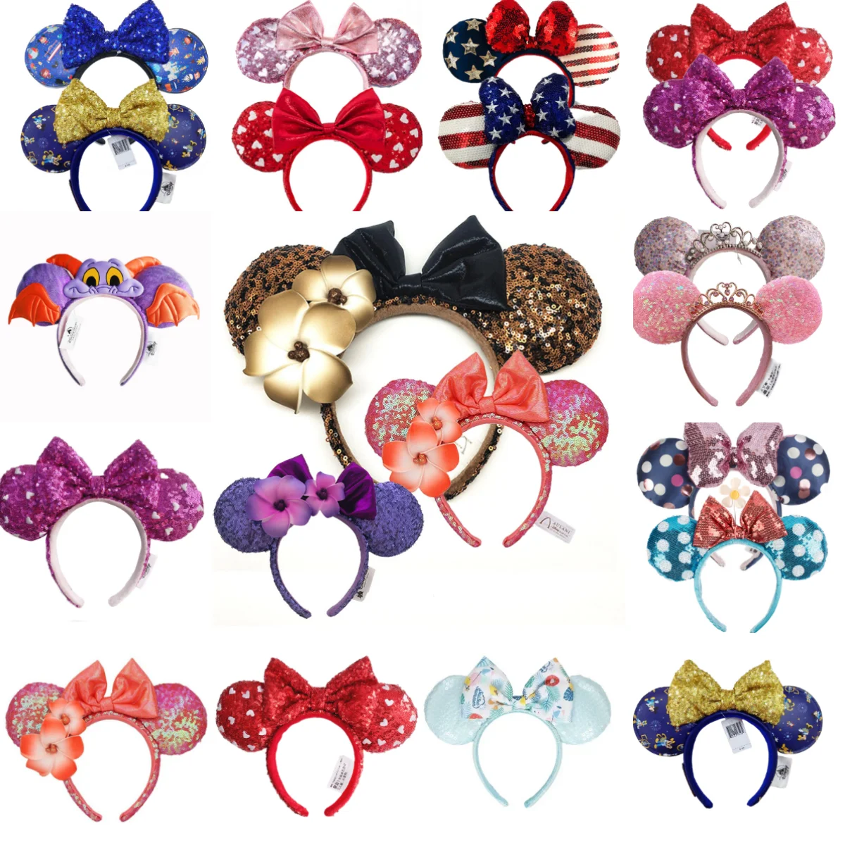 

Disney Mickey Mouse Headband Catoon Halloween Christmas Bows EARS COSTUME Headwear Cosplay Plush Adult/Kid Hairwear Gift