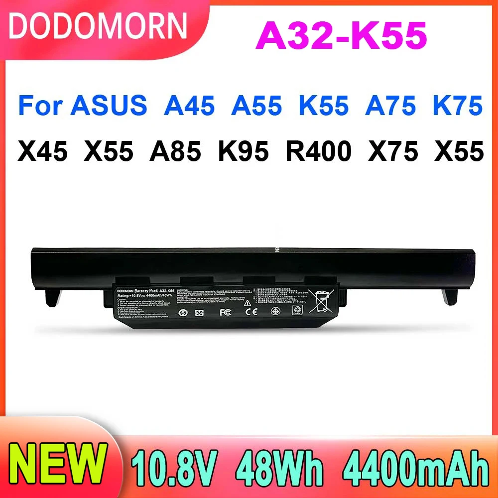 

DODOMORN Новая аккумуляторная батарея для ноутбука ASUS X45 X45A X45C X45V X45U X55 X55A X55C X55U X55V X75 X75A X75VD U57 U57A U57VD