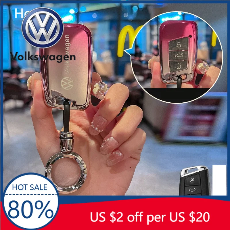 

Крышки стержней клапанов, модные чехлы для автомобильных ключей из ТПУ, защитный чехол для VW Volkswagen Magotan Passat B8 Tiguan MK2 CC Mago