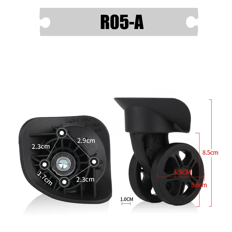 For Samsonite R05 Trolley Case Accessories Universal Wheel Flexible Practical Accessories to Replace HK4PPLR12 Wheel