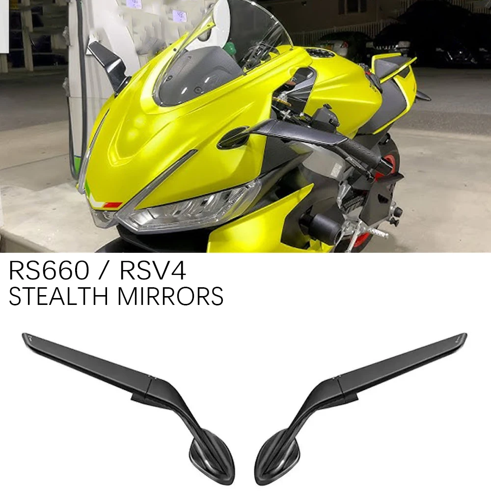 

For Aprilia RS660 RSV4 1100 Rearview Mirrors Stealth Mirrors Sport Winglet Mirror Kits Adjustable Stealth Mirrors