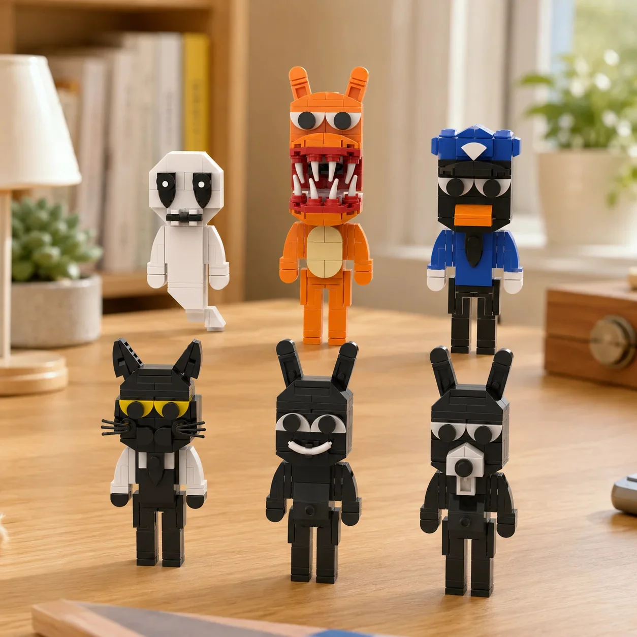 Animal Hospital Building Blocks Game Lobby Scene Model With Dr. Harlow Barney Minifigures DIY Assembly Gift For Kids Teen Gamers