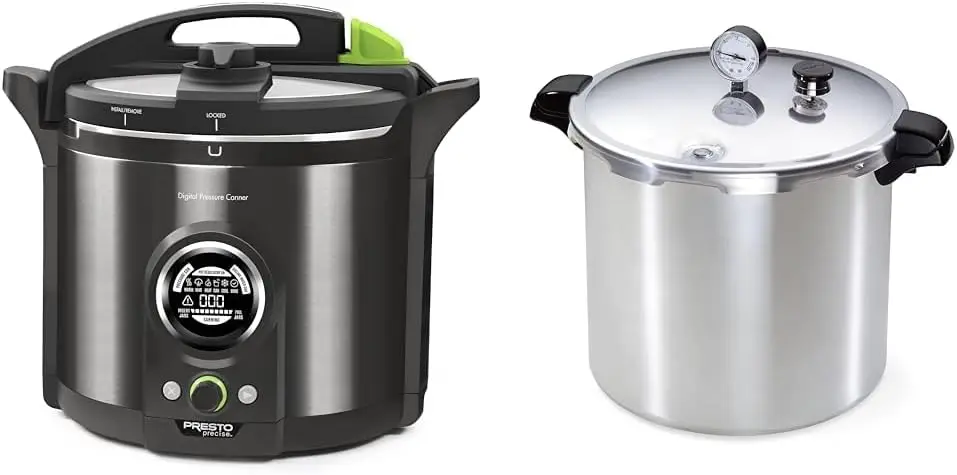 

12 Qt Electric Pressure Canner & 01781 Pressure Canner and Cooker, 23 qt, Silver