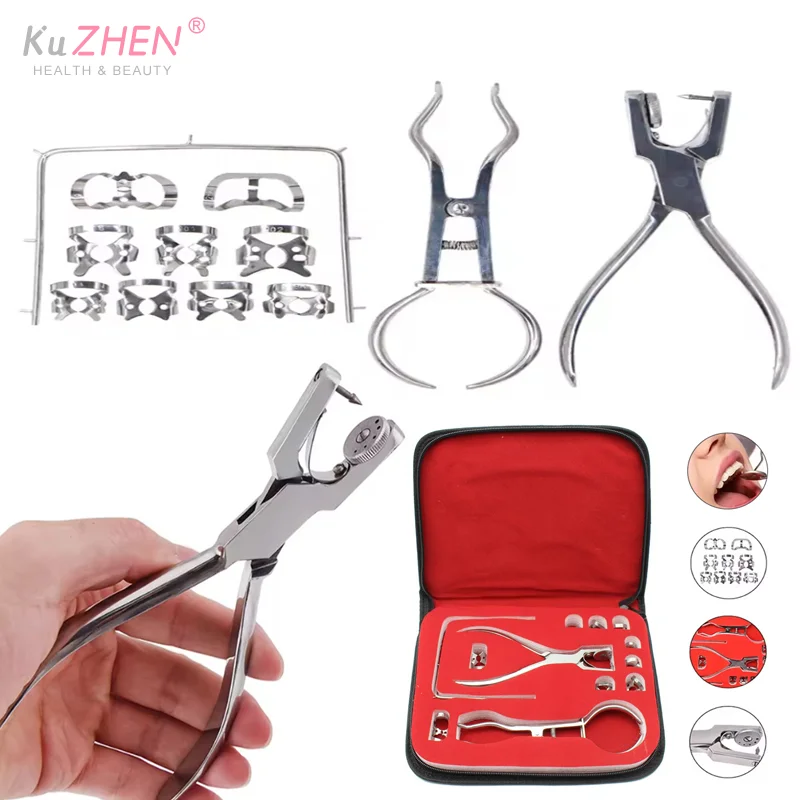 

Комплексный стоматологический резиновый дырокол для плотины, набор фиксаторов для лица, перфоратор для стоматолога, перфоратор, плоскогубцы, стоматологический инструмент