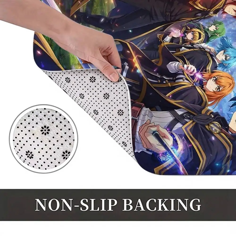 W-Wistoria WILL W-Wand and Sword Home Decor Short Plush Floor Mat, Non-Slip & Easy to Clean for Multi Doorways