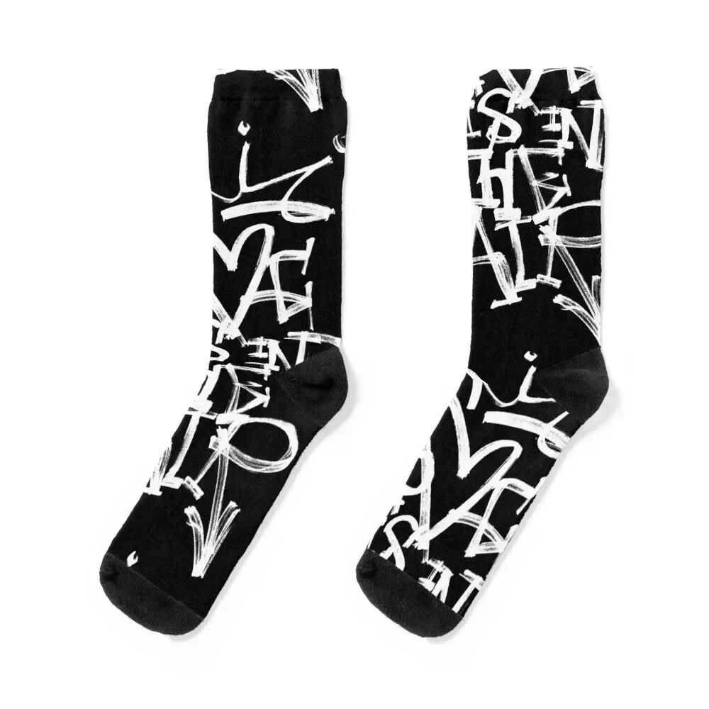 Love is in the air - Graffiti style quote Socks hiking Hiking boots aesthetic Socks Man Women's