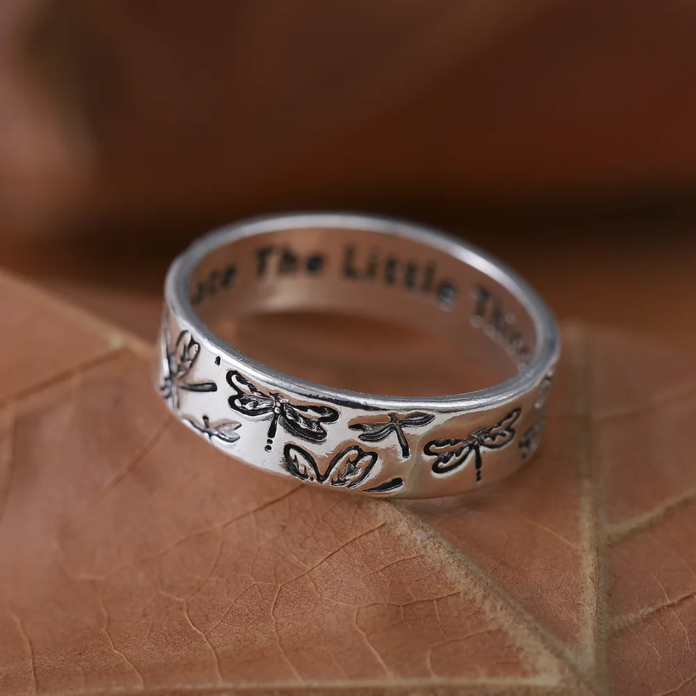 Pin New AppreciateThe Little Things Vintage Engraved Dragonfly Ring