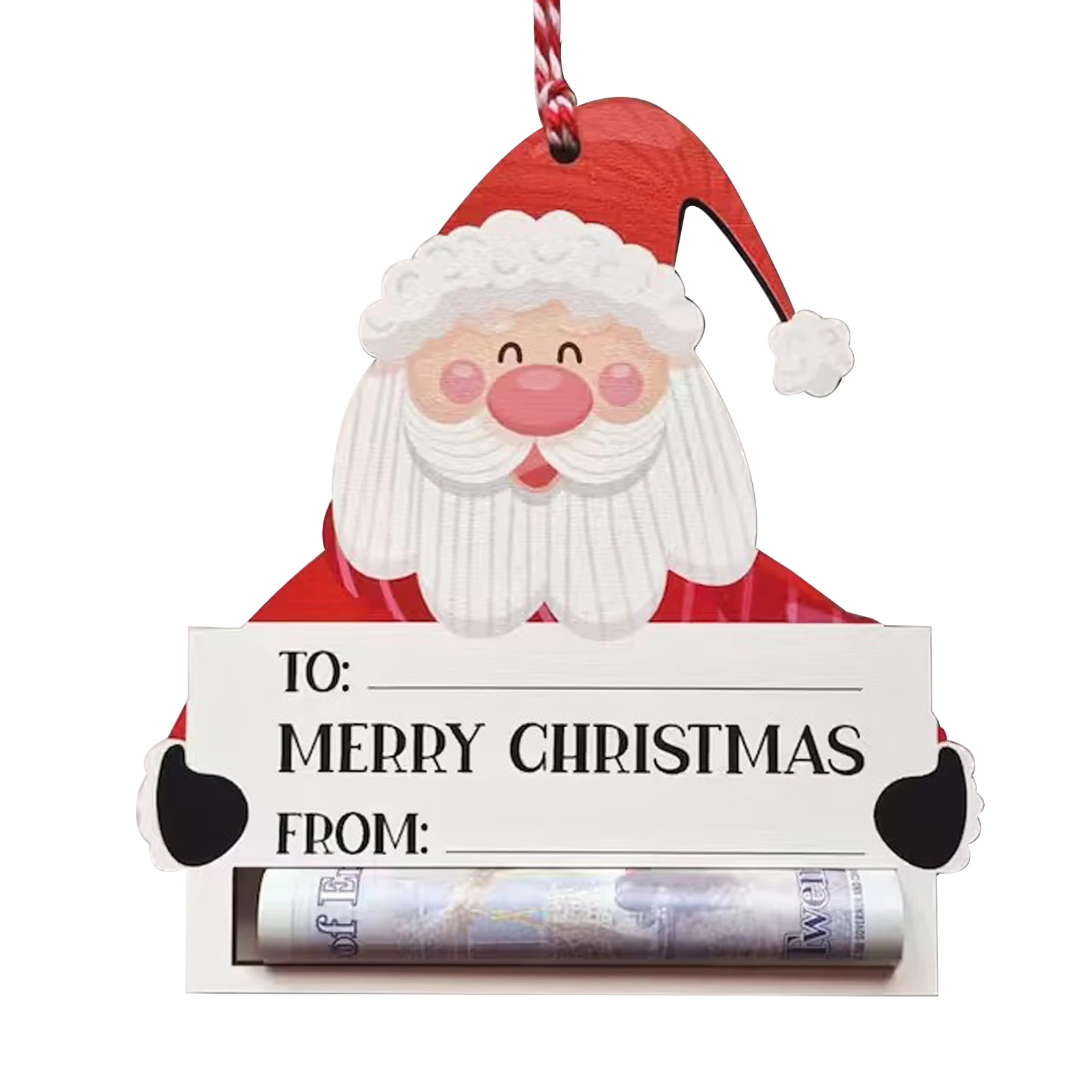 

Money Holder Christmas Tree Hanging Accessories Cute DIY Wood For Family