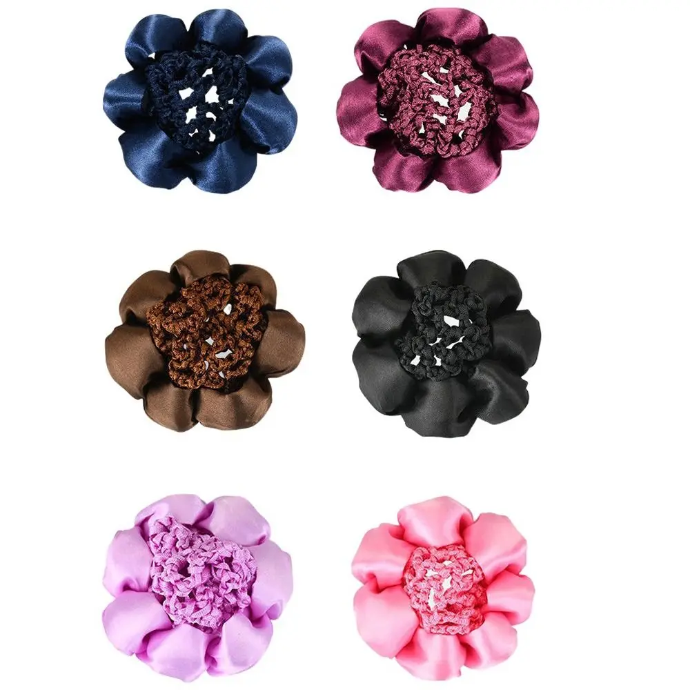 Lazo elástico para el cabello para mujeres y niñas, accesorios para el cabello, cubierta de empuñaduras de Hotel de baile, Red de redecilla de moño