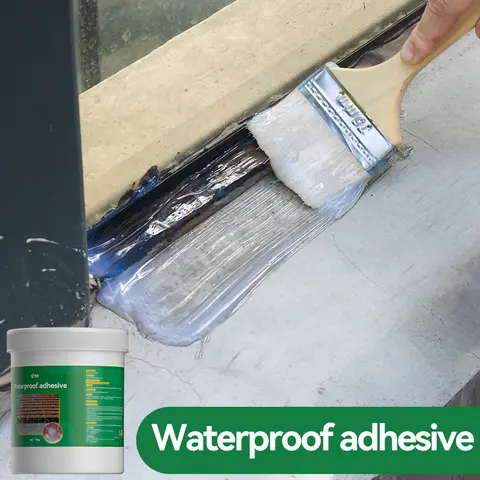 500g Vattentät Beläggningstätningsmedel Vit Osynlig Pasta Lim Med Pensel Återställ Lim Tak Badrum 8 best sales vattentät osynlig självhäftande pasta - №3