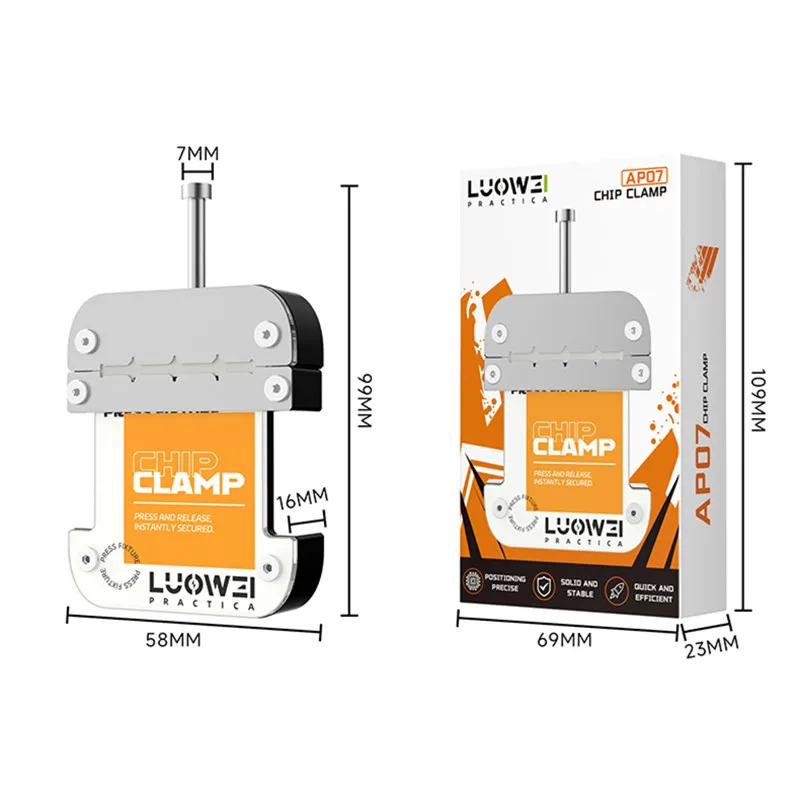 LUOWEI LW-AP07 Universal Repair Fixture Trackless Planar Structure Degumming for BGA CPU IC and Other Chip Degumming Repair Tool
