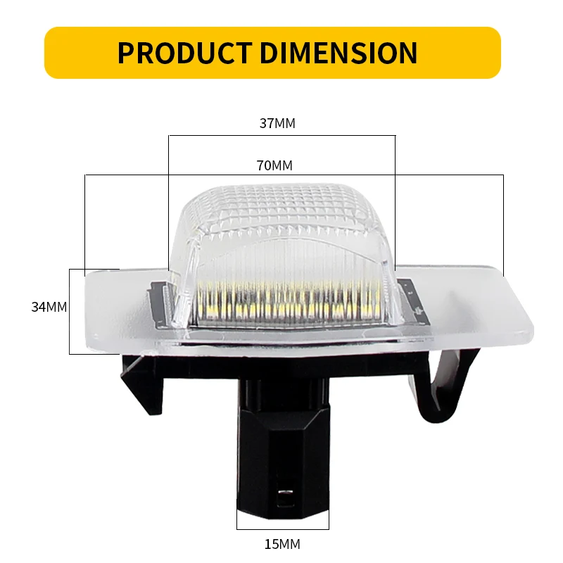 White LED License Plate Light For Mazda 323 MX-5 NB MPV MK II Tribute Protege5 for Ford Escape 01-07 Number Plate Lamp Taillight