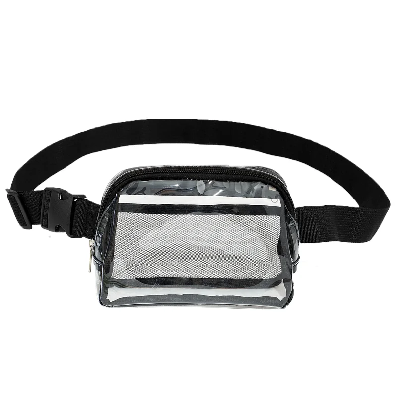 Heuptas Transparant Pvc Mesh Vak In Plastic Gesp Uitschuifbare Riem Kan Worden Gebruikt Als Schouder Messenger Bag