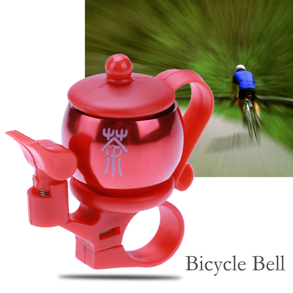 

Universal Mountain Bike Bells Aluminum Alloy Loudly Horn Bell Spherical Teapot Handlebar Ring Horn Loud Crisp for Outdoor Sport