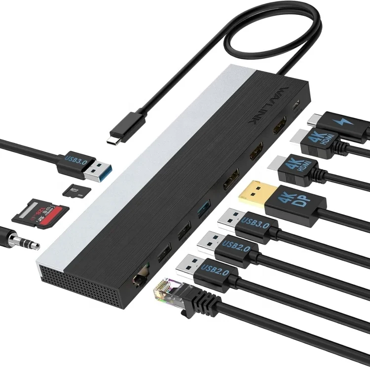 11-in-1 USB-C Triple Display MST Docking Station with 85W Power Delivery
